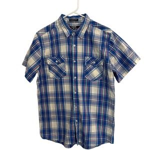 Carbon Checked Shirt Button up classic fit Men Sz M slightly used
